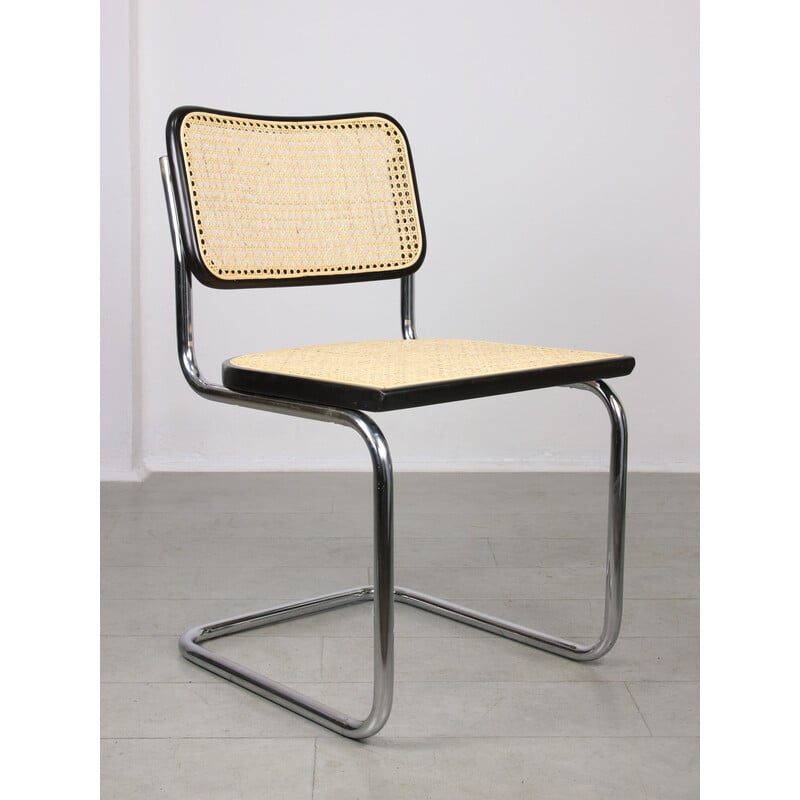 Vintage black B32 Cesca chair by Marcel Breuer, 1980s