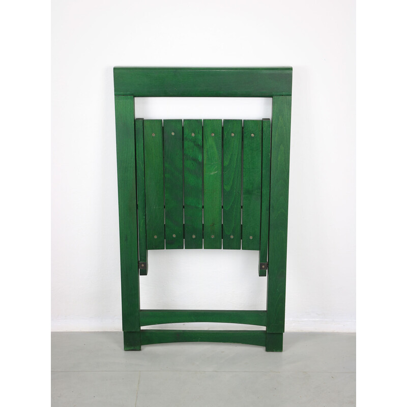 Vintage green folding chair by Aldo Jacober