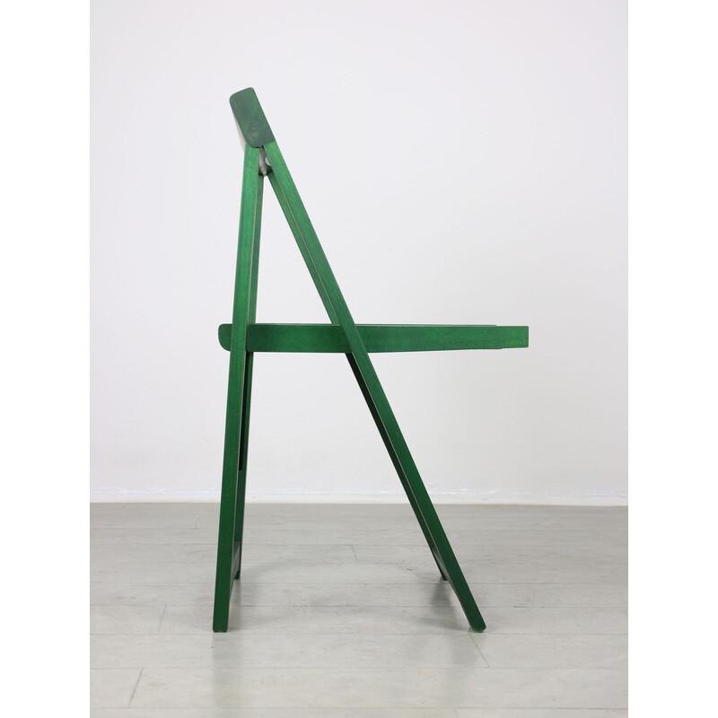 Vintage green folding chair by Aldo Jacober