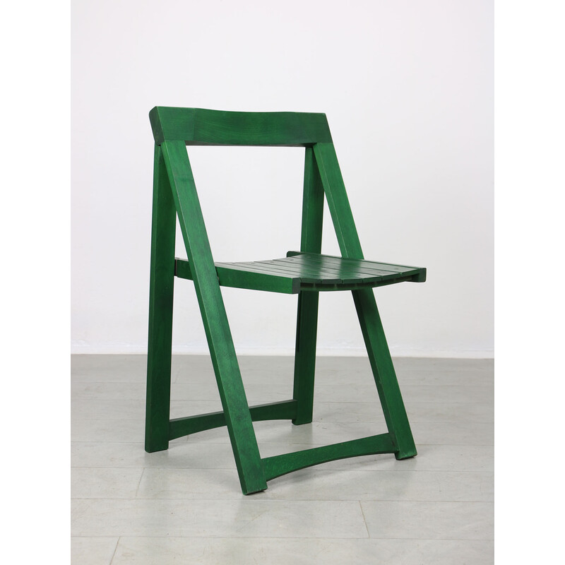 Vintage green folding chair by Aldo Jacober