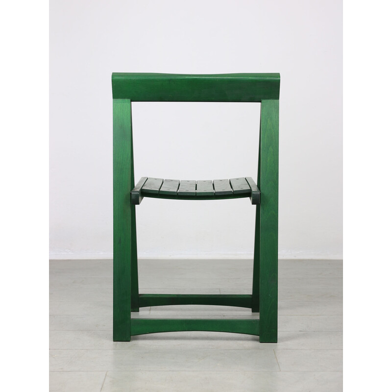 Vintage green folding chair by Aldo Jacober