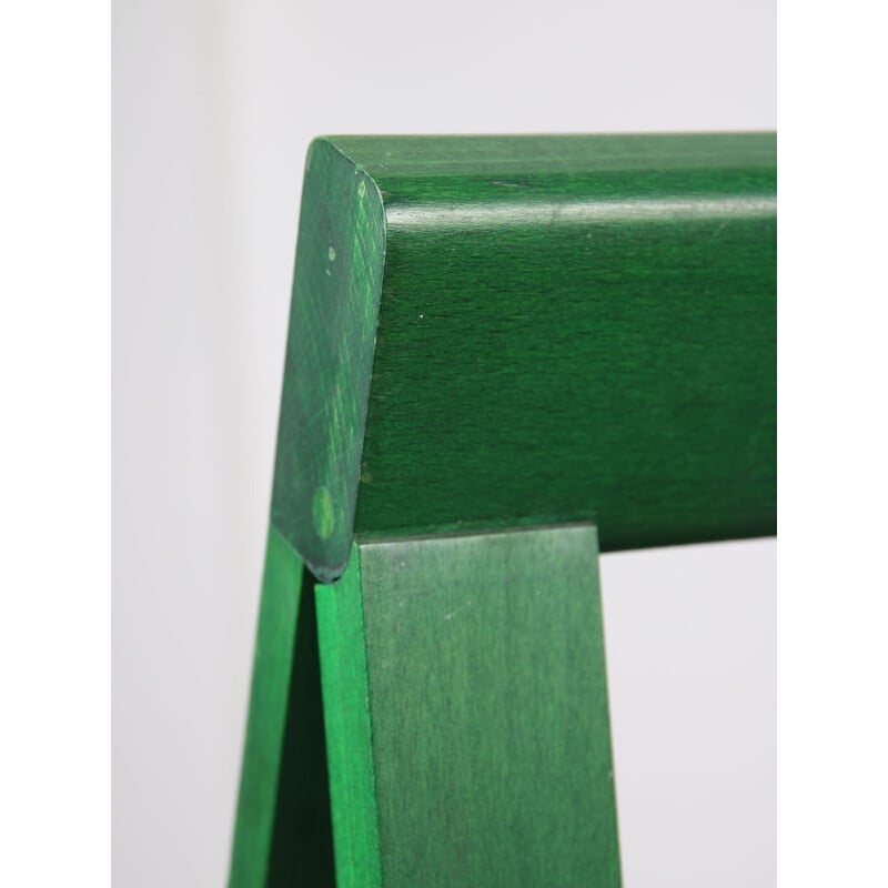 Sedia pieghevole verde vintage di Aldo Jacober