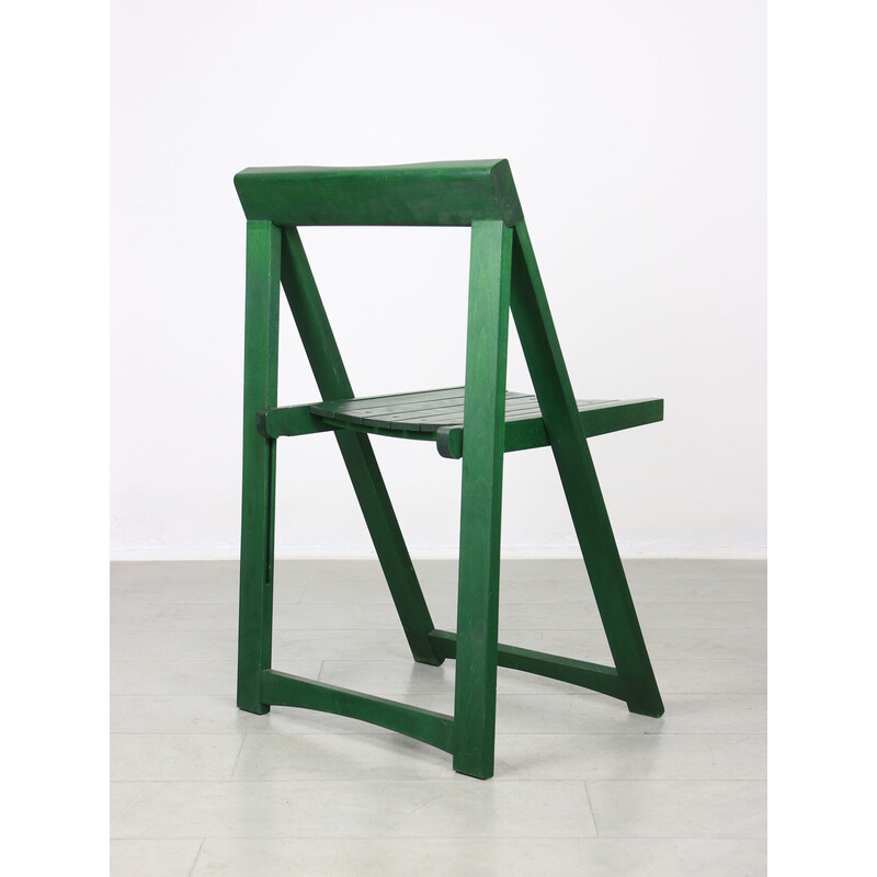 Vintage green folding chair by Aldo Jacober