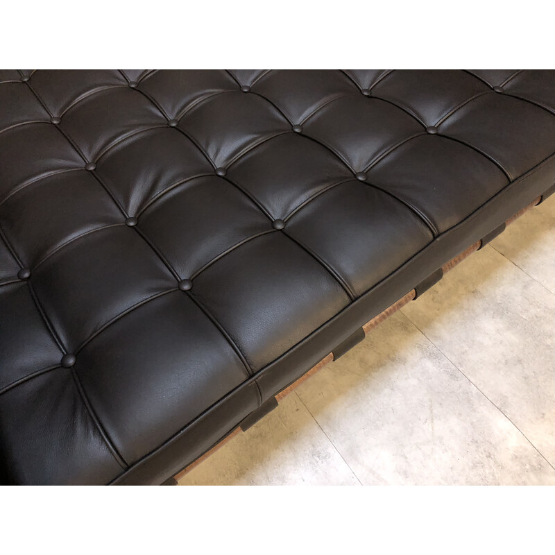 Vintage black leather daybed by Knoll, 2012