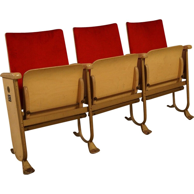 Banquette de théâtre éditeur Fibrocit - 1950