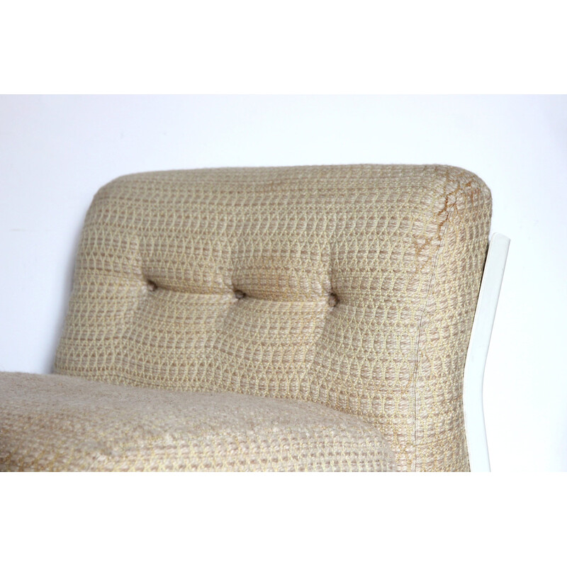 Paar vintage Amanta fauteuils in glasvezel en wol van Mario Bellini voor C