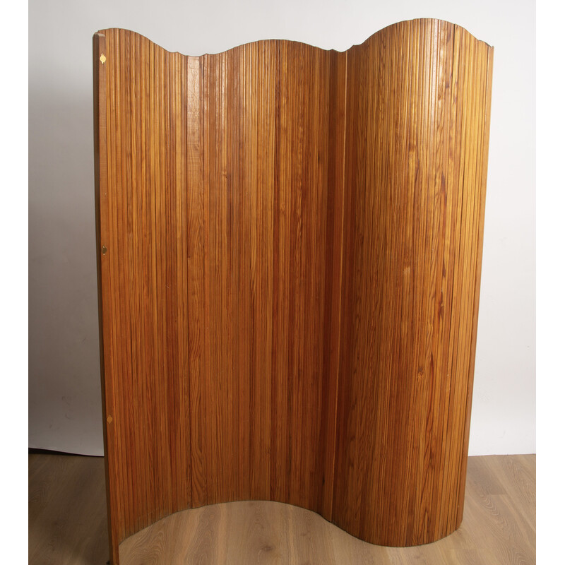 Vintage wood slat screen, 1950s