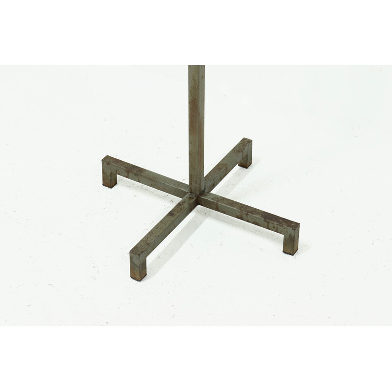 Vintage steel and teak coat rack, Belgium 1950s