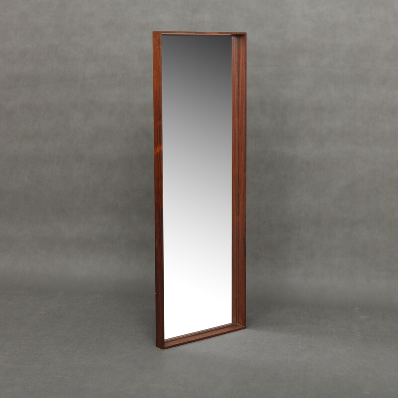 Large mirror in solid rosewood frame - 1960s