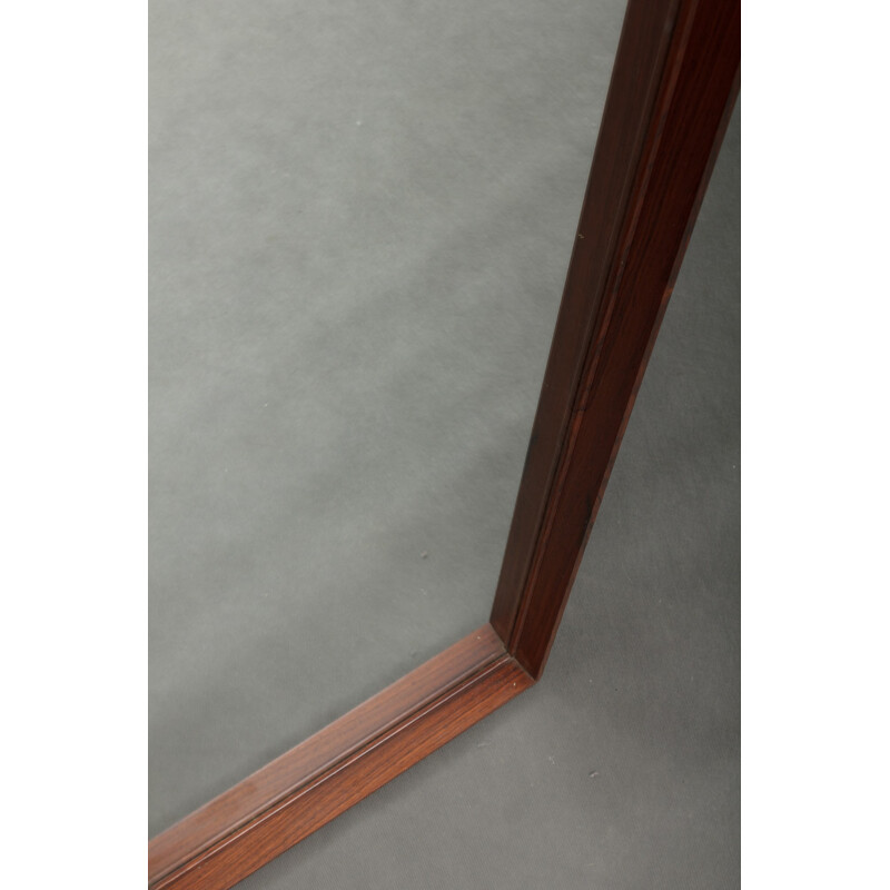 Large mirror in solid rosewood frame - 1960s