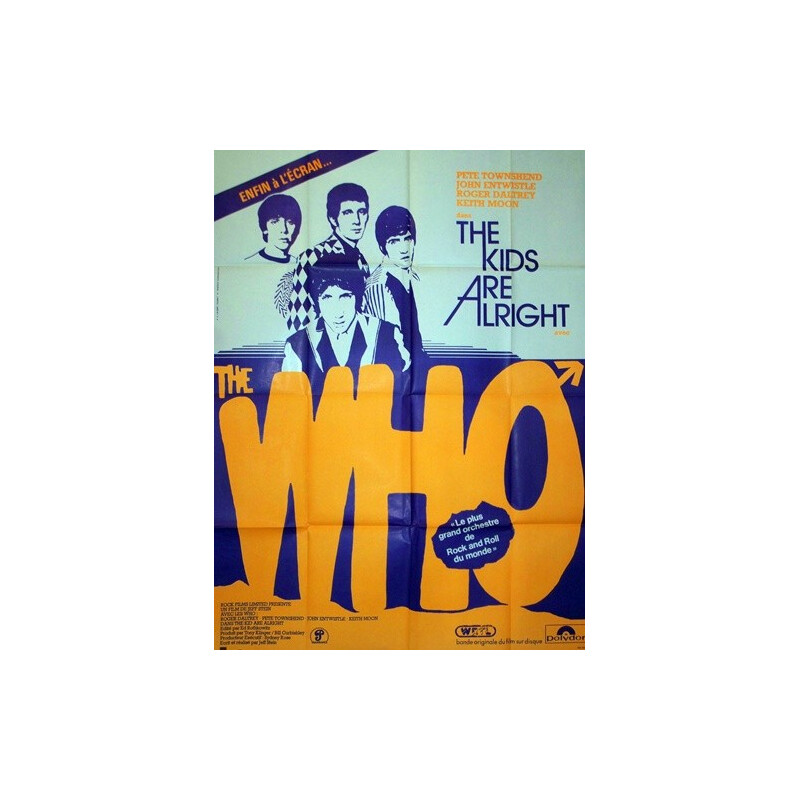 Affiche de cinéma "The Who the kids are alright" - 1979