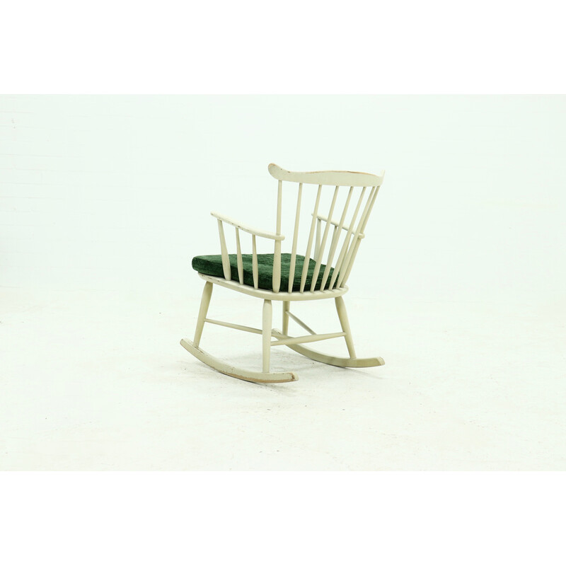 Vintage gelakte schommelstoel model 181 van Farstrup Mobler, Denemarken 1960
