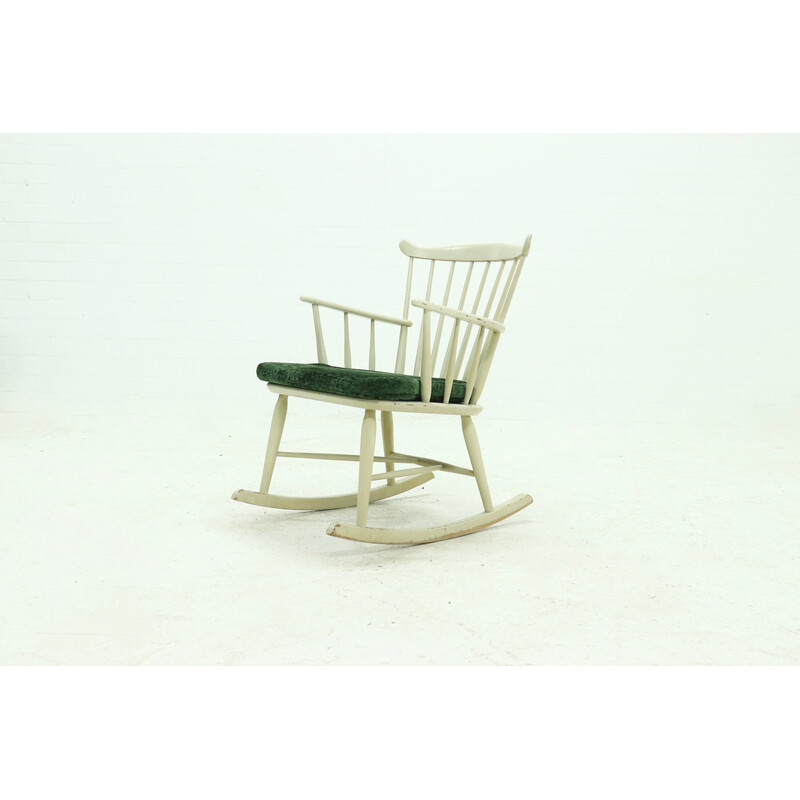 Cadeira de baloiço lacada Vintage modelo 181 por Farstrup Mobler, Dinamarca Anos 60