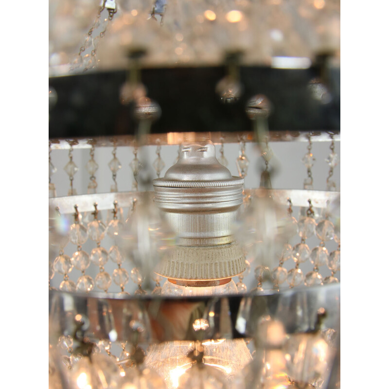 Lustre viennois vintage en cristal