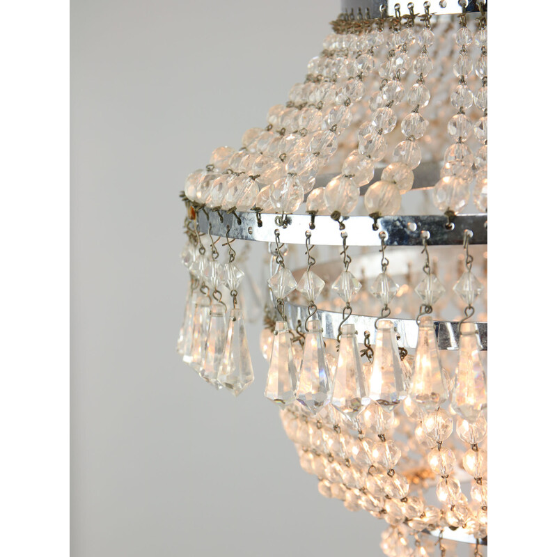 Lustre viennois vintage en cristal