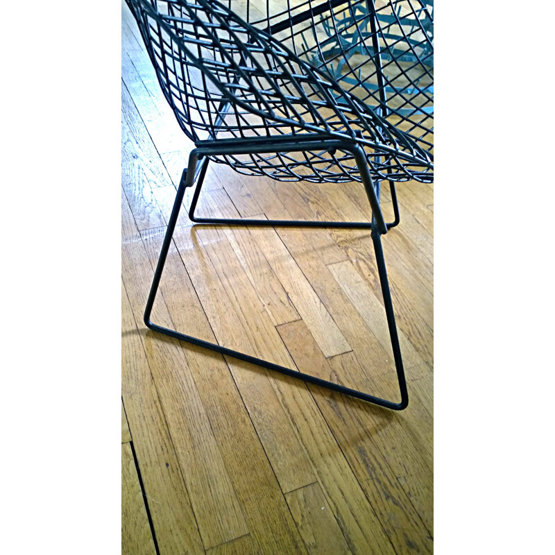 Black "Diamond" armchair, Harry BERTOIA - 1950s