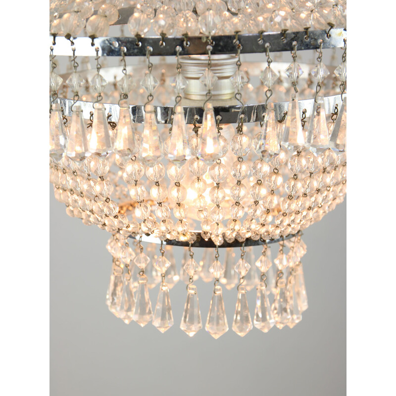 Lustre viennois vintage en cristal