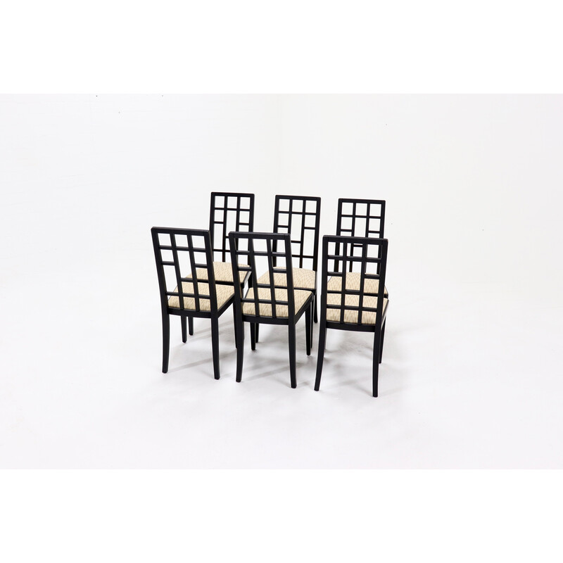 Vintage lacquered wood dining set by Ernst W. Beranek for Thonet, 1980s