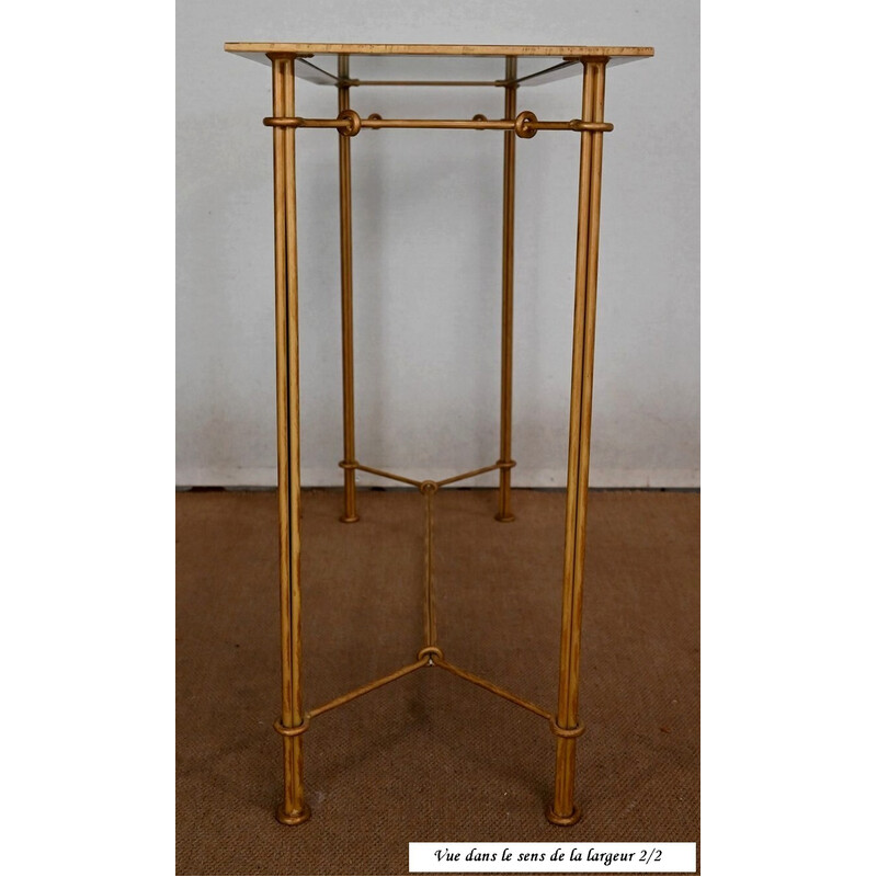 Vintage metal and glass console, 1970