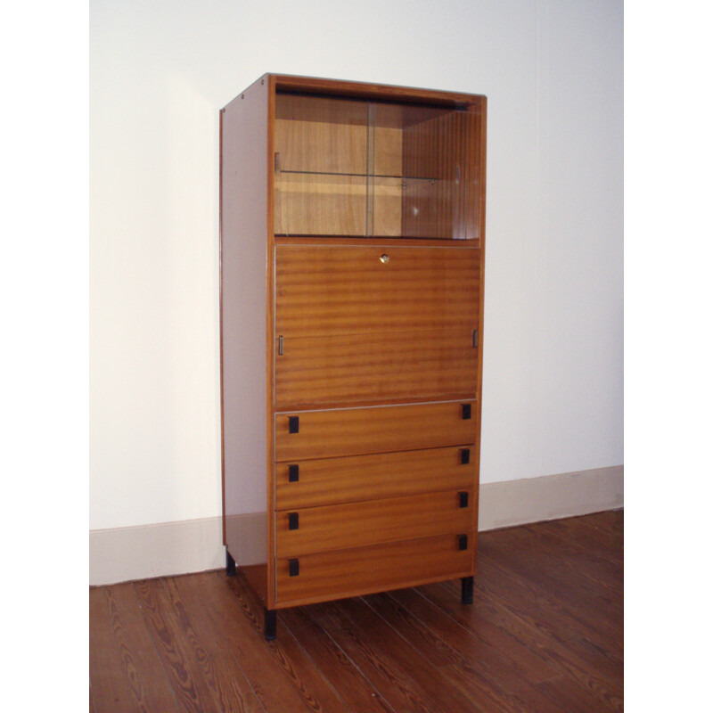 Metal and teak secretary desk - 1950s