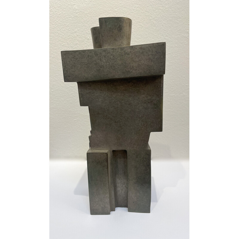 Scultura cubista vintage in bronzo "I gemelli" di Willy Kessels, anni '20