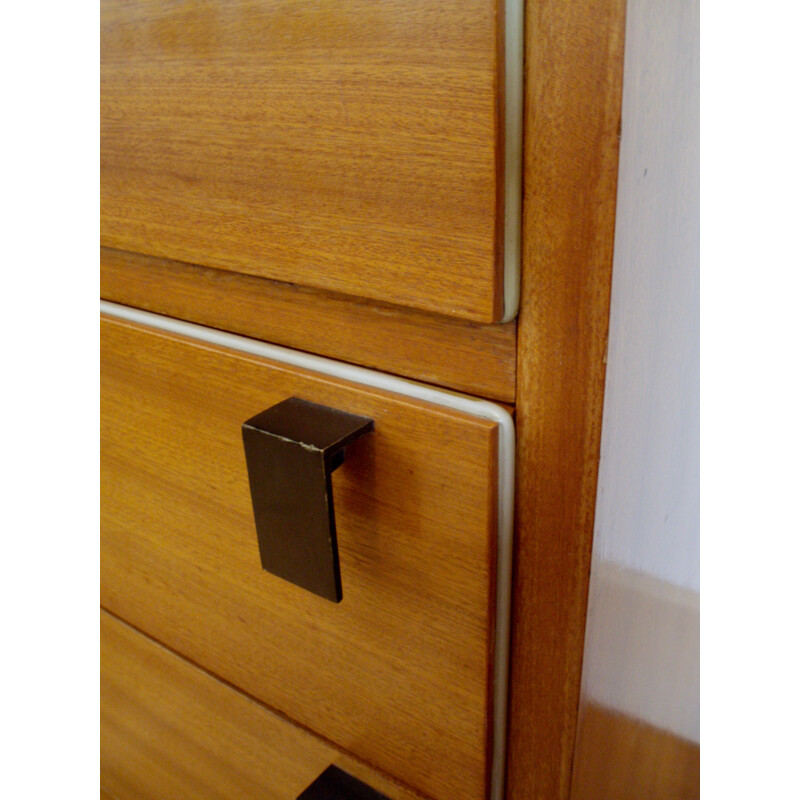 Metal and teak secretary desk - 1950s