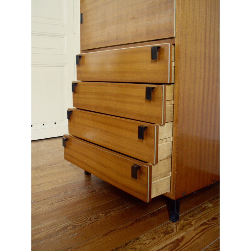 Metal and teak secretary desk - 1950s