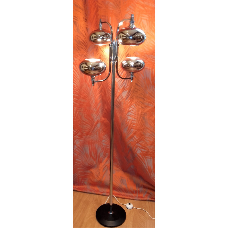 4 lighs floor lamp - 1970s