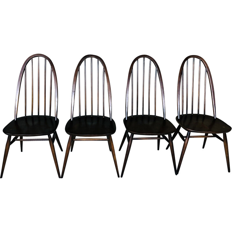 Set van 4 vintage Ercol stoelen van Lucian Ercolani, 1960