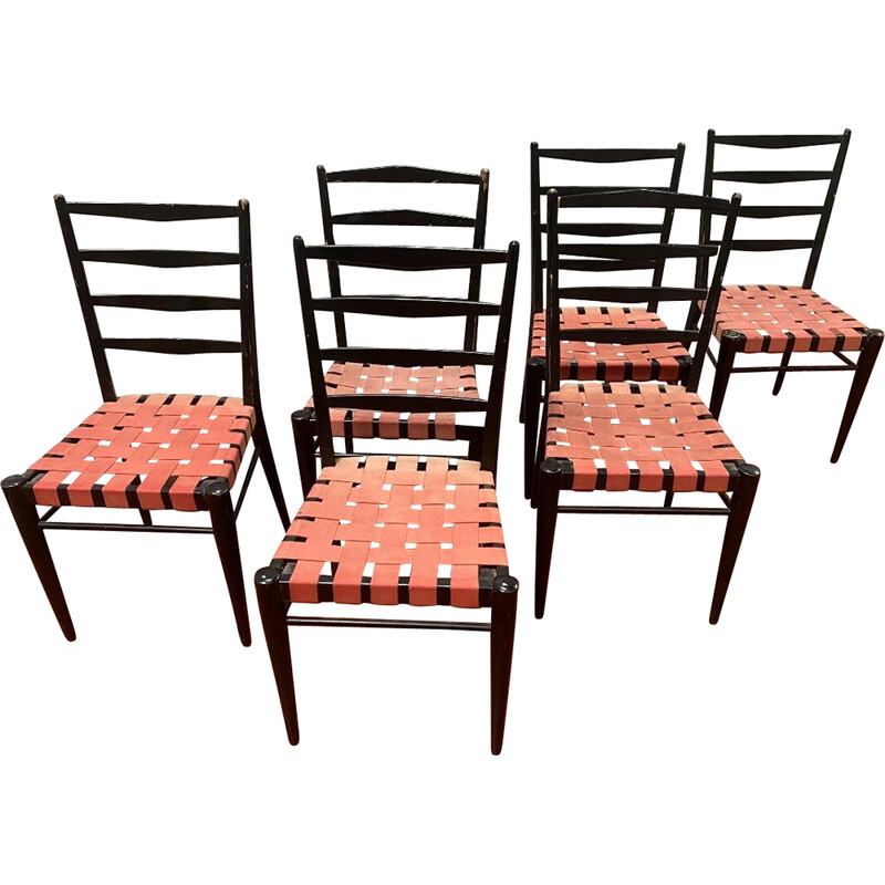 Conjunto de 6 cadeiras vintage por Cees Braakman para Pastoe, Holanda 1960