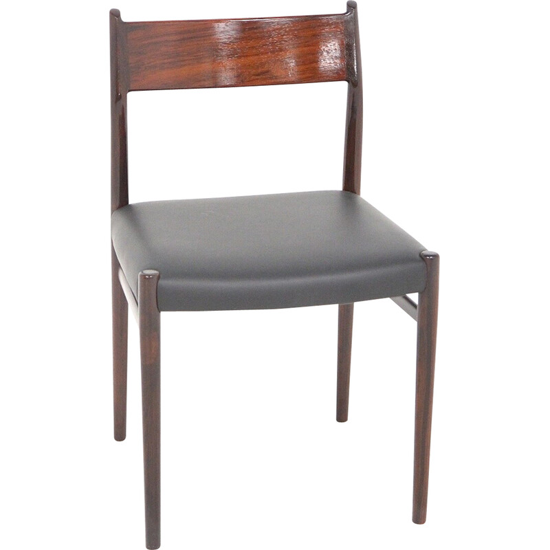 Sedia vintage in palissandro e pelle di Arne Vodder per Sibast Furniture, Svezia 1960