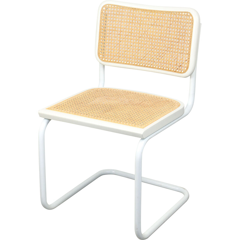 Vintage witte B32 Cesca stoel van Marcel Breuer, 1990