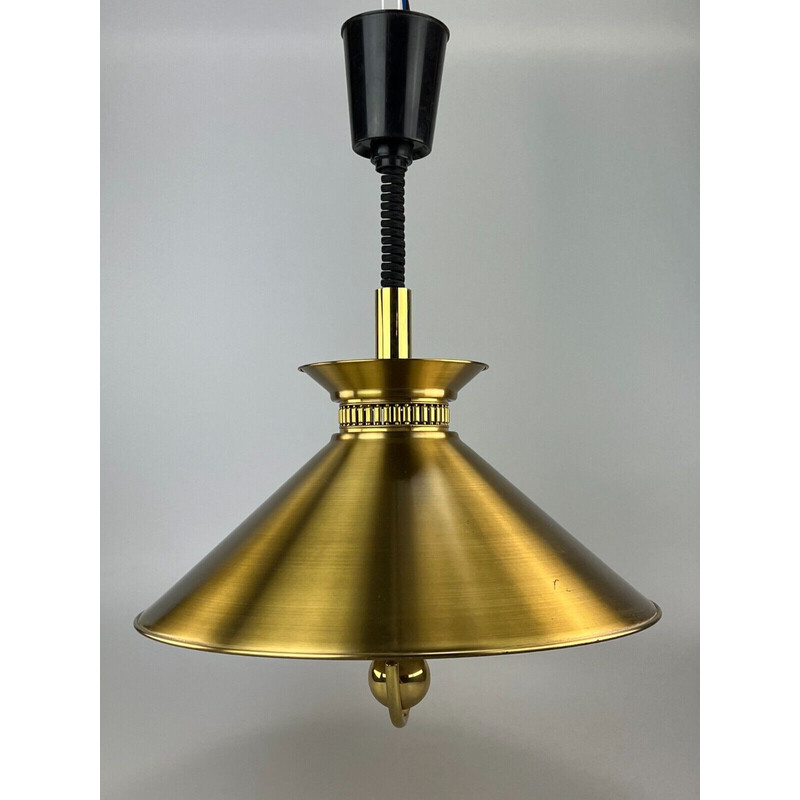 Vintage brass pendant lamp by Hugo Frandsen for Fransen, Denmark 1960-1970s