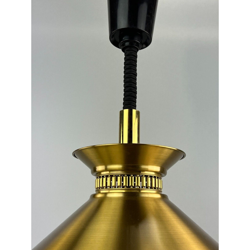 Vintage brass pendant lamp by Hugo Frandsen for Fransen, Denmark 1960-1970s