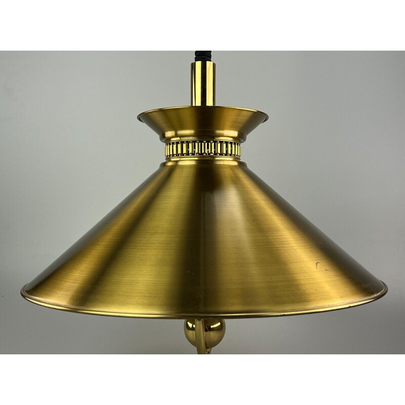 Vintage brass pendant lamp by Hugo Frandsen for Fransen, Denmark 1960-1970s