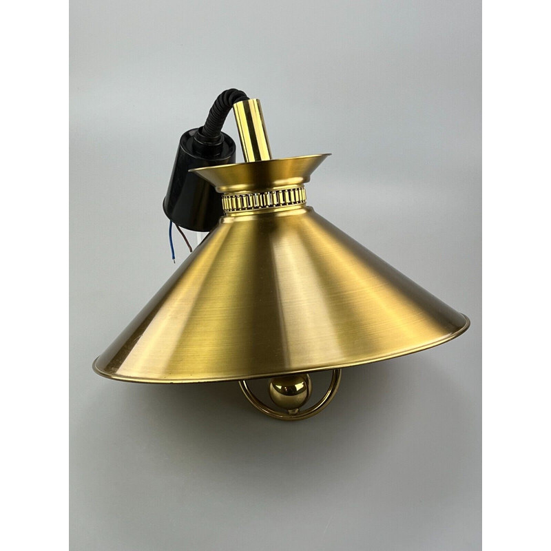 Vintage brass pendant lamp by Hugo Frandsen for Fransen, Denmark 1960-1970s