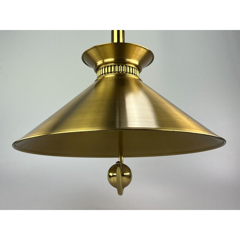 Vintage brass pendant lamp by Hugo Frandsen for Fransen, Denmark 1960-1970s