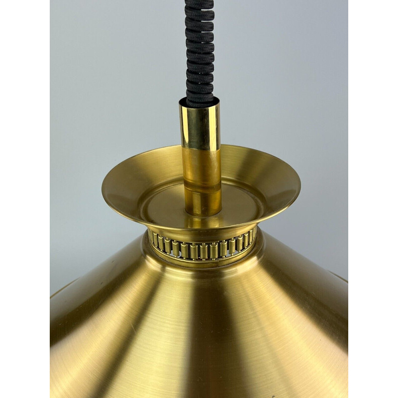 Vintage brass pendant lamp by Hugo Frandsen for Fransen, Denmark 1960-1970s