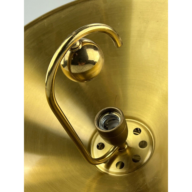 Vintage brass pendant lamp by Hugo Frandsen for Fransen, Denmark 1960-1970s