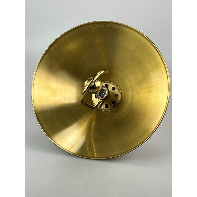 Vintage brass pendant lamp by Hugo Frandsen for Fransen, Denmark 1960-1970s