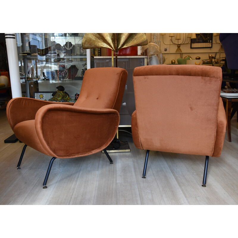 Pair of lady chairs designed by Marco Zanuso - 1950s