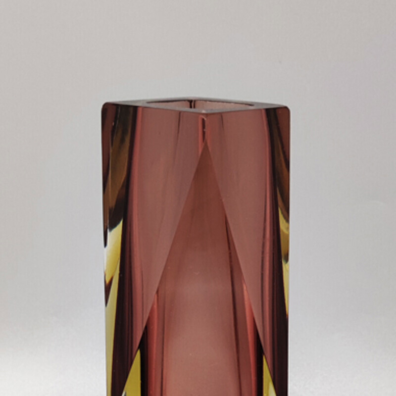 Vintage pink vase by Flavio Poli for Seguso, Italy 1960s