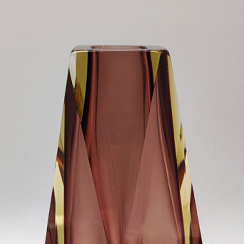 Vintage pink vase by Flavio Poli for Seguso, Italy 1960s