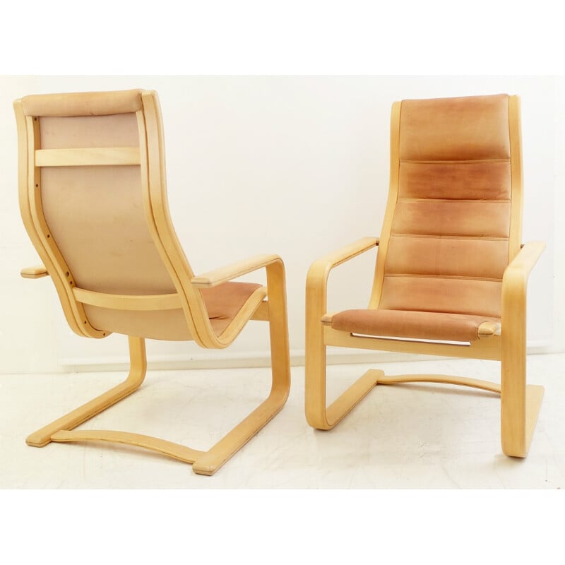 Pair of armchairs "lamello" Yngve EKSTRÖM - 1970s