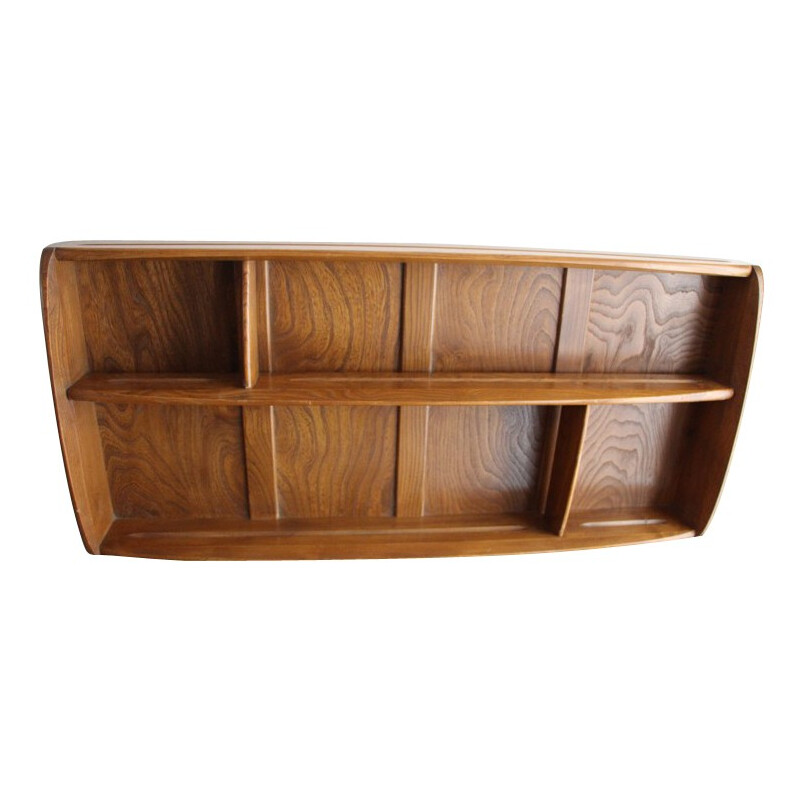 Wall shelves in solid elm - 1950s