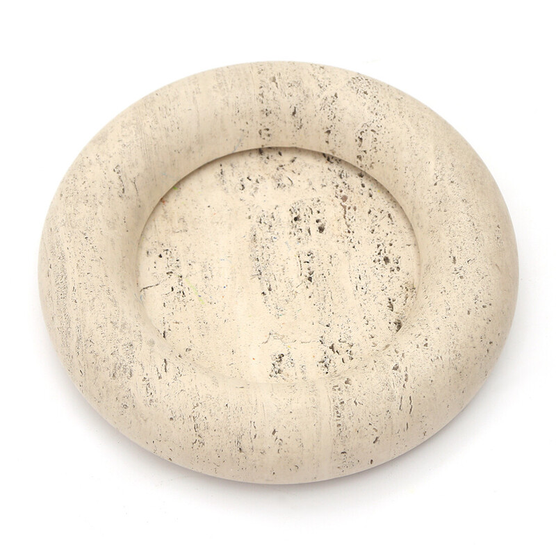 Vintage travertine bowl by Egidio Di Rosa and Pier Alessandro Giusti for Up and Up, 1970s