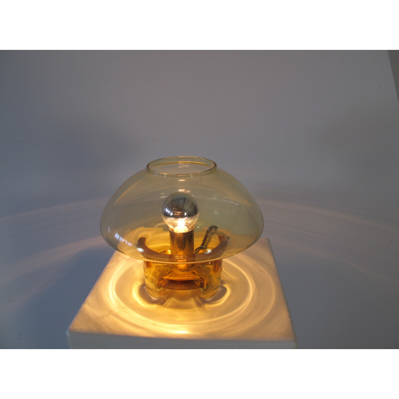 Glass mushroom-shaped table lamp Raak - 1970s