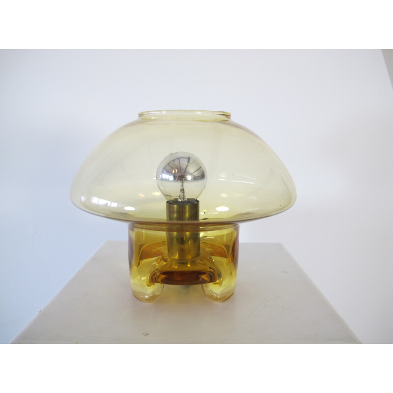 Glass mushroom-shaped table lamp Raak - 1970s