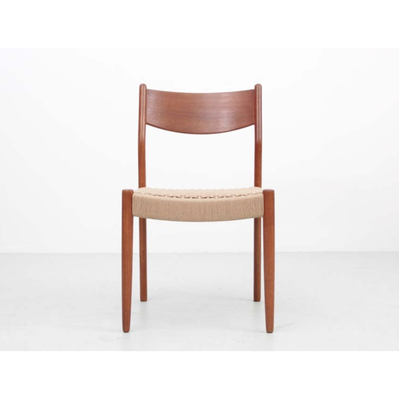 Set of 6 vintage teak chairs by Cees Braakman