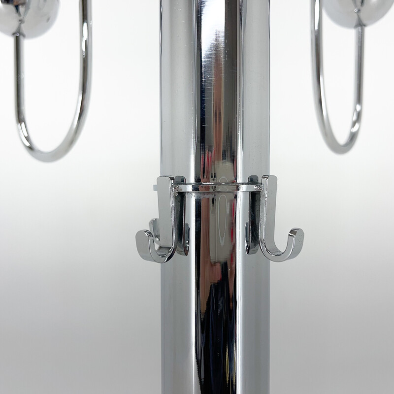 Vintage chrome-plated coat rack, Italy 1960s